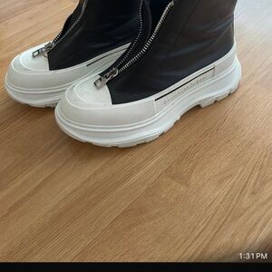 Alexander McQueen Black and White Chunky Sneakers